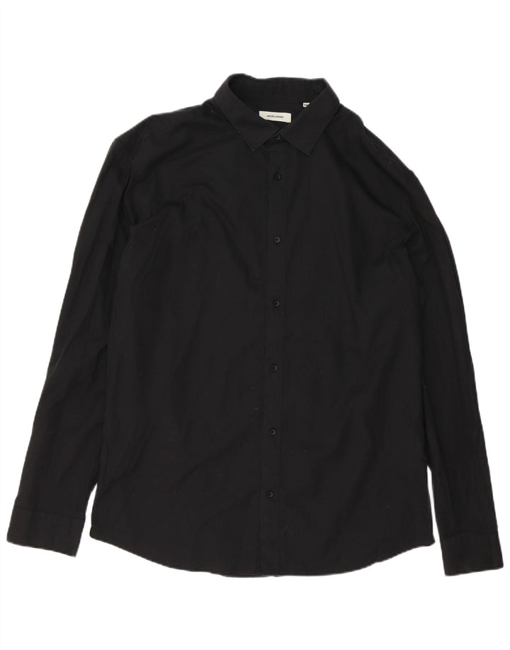 Мужская рубашка Jack & Jones 2XL, черный хлопок