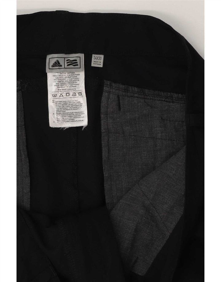 Мужские брюки-чинос Adidas Slim W34 L30, черный полиэстер