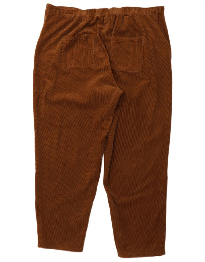 SEASALT CORNWALL Женские прямые вельветовые брюки UK 20 2XL W40 L28 Коричневые