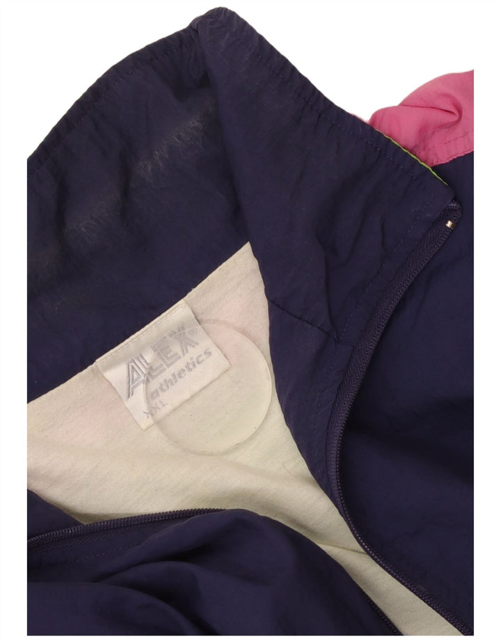ALEX ATHLETICS Мужской спортивный костюм Верхняя куртка 2XL Темно-синий с цветными блоками