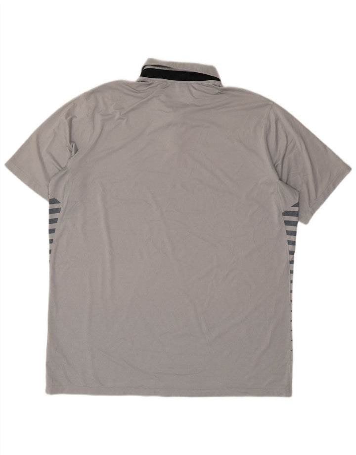 Мужская рубашка-поло Nike Dri Fit XL, полиэстер в серую полоску