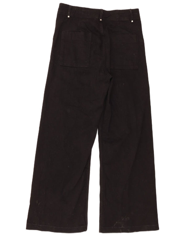 Женские повседневные широкие брюки Zara EU 44 XL W34 L30, черный хлопок