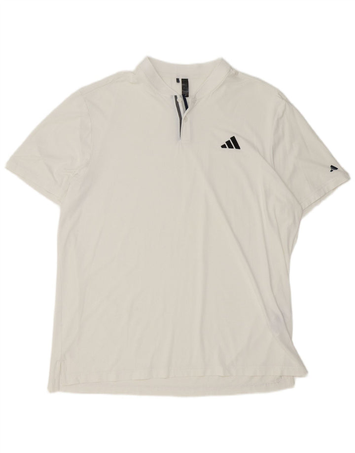 Мужская рубашка-поло Adidas XL, белый полиэстер