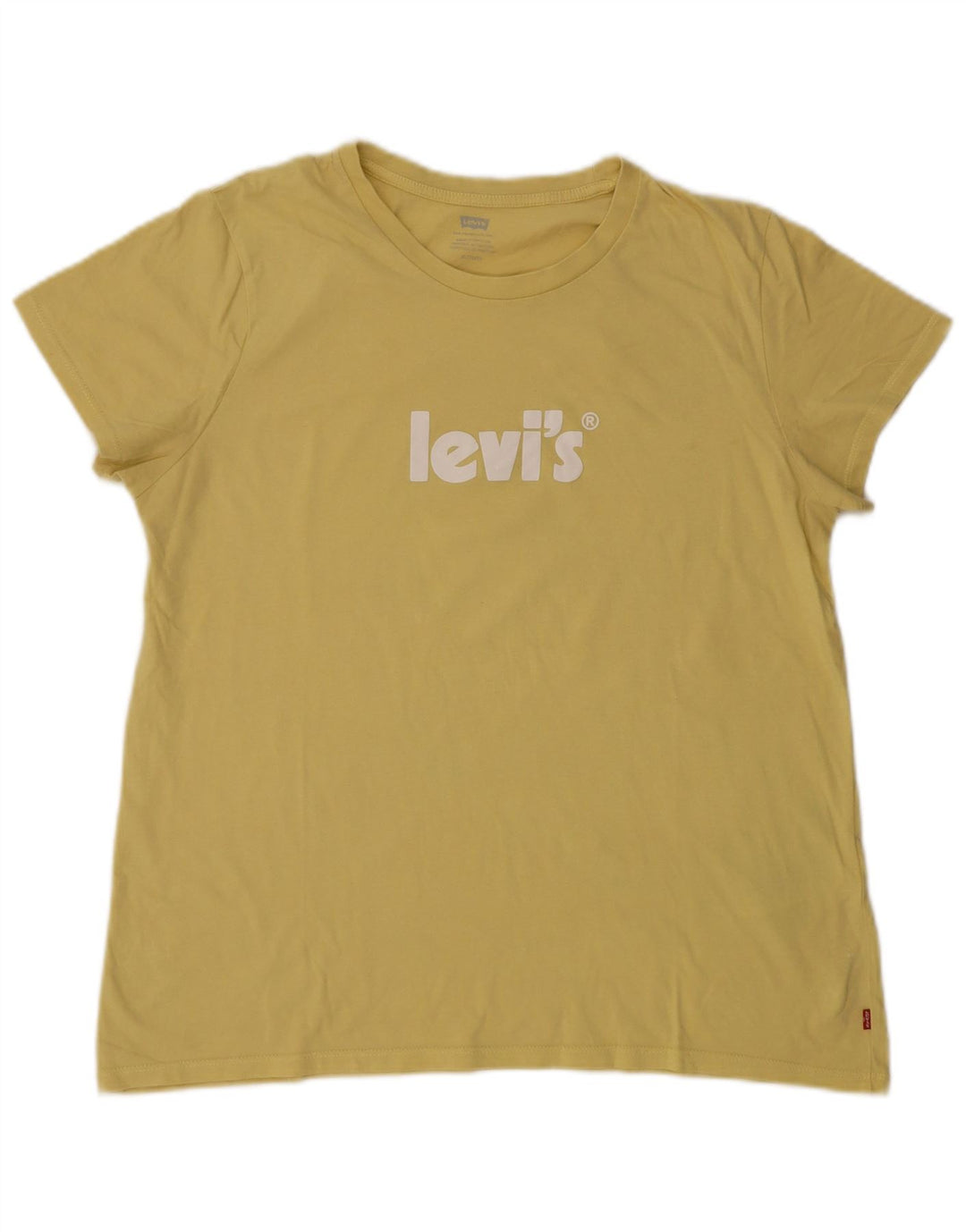 Женская футболка с рисунком LEVI'S Top UK 18 XL, желтый хлопок