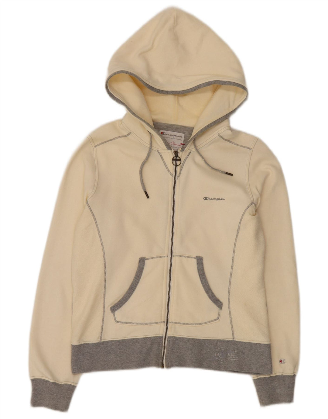 Свитер с капюшоном на молнии для женщин Champion Heritage Classics UK 10, маленький желтый цвет