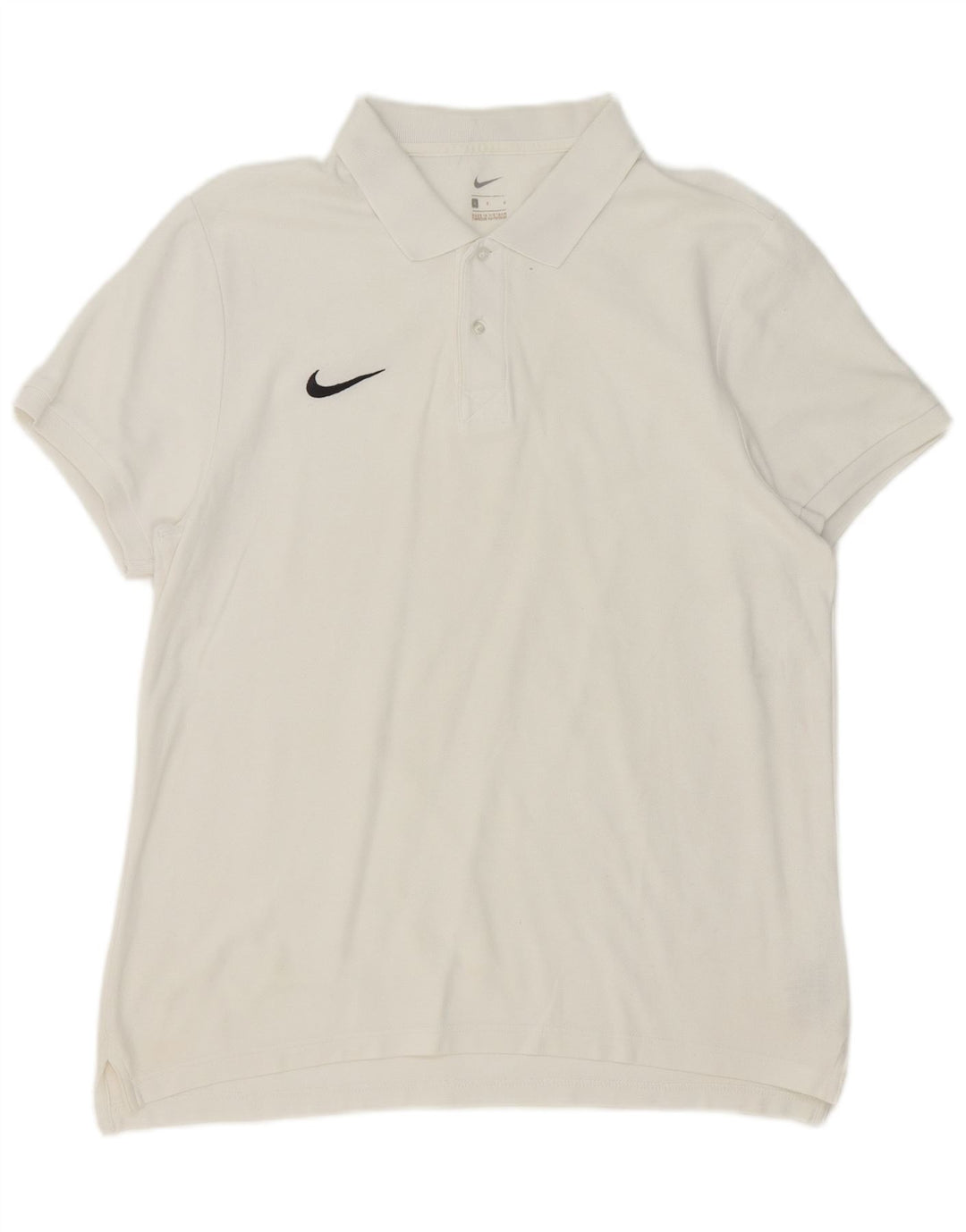 Мужская рубашка-поло Nike, большая белая, хлопковая