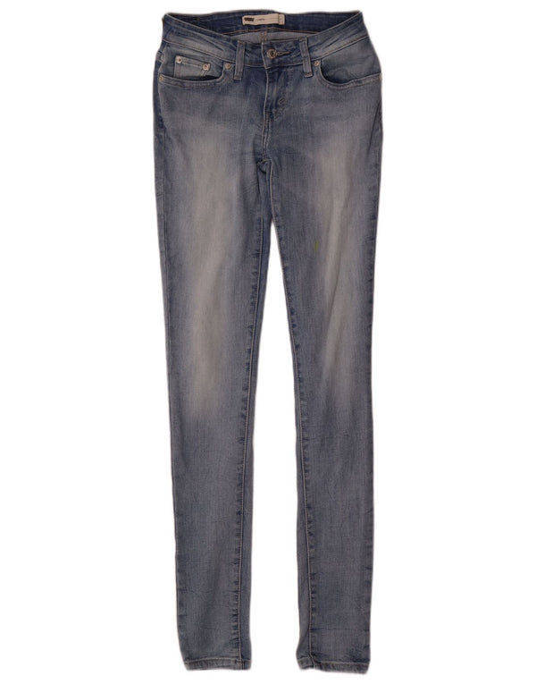 Женские джинсы-скинни Levi's W25 L32, синие, хлопок