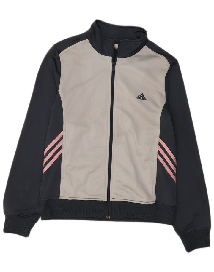 Женский спортивный костюм Adidas Top Jacket UK 16, большой темно-синий с цветными блоками
