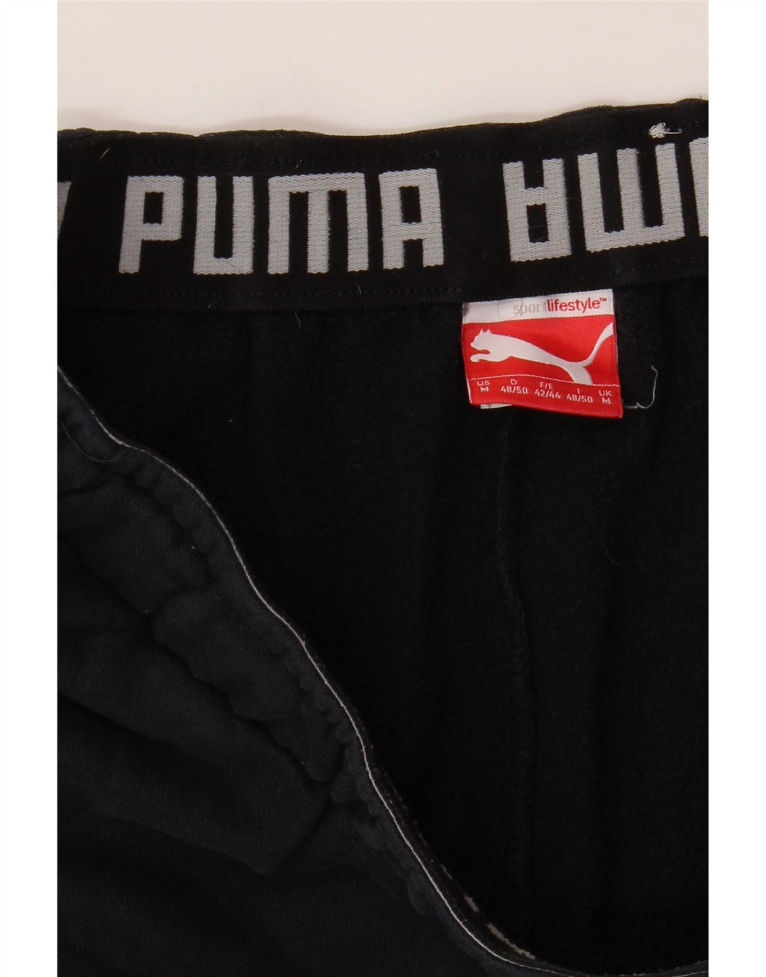 Мужские спортивные брюки PUMA с графическим принтом, джоггеры, средние черные