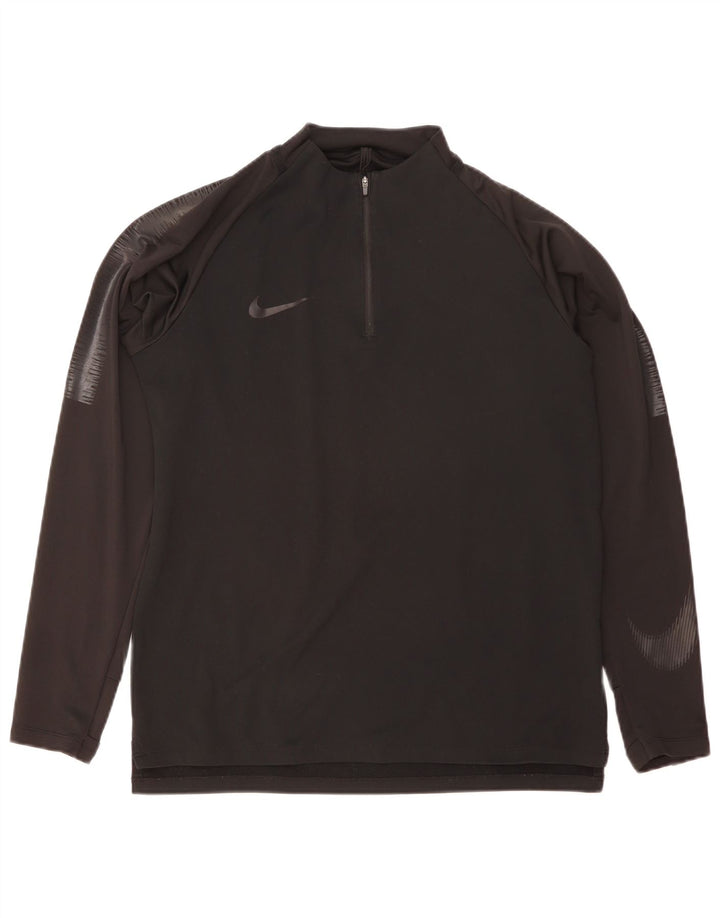 Мужской пуловер с графическим принтом Nike Dri Fit, средний черный цветной блок
