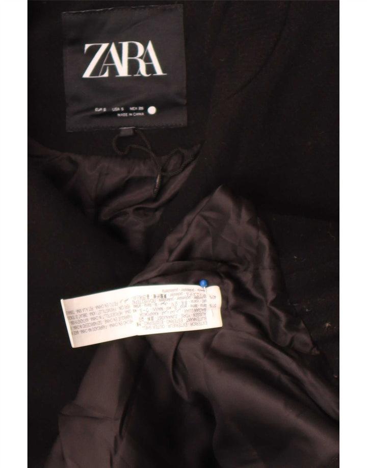 Женский бомбер Zara UK 10, маленький размер, черная шерсть