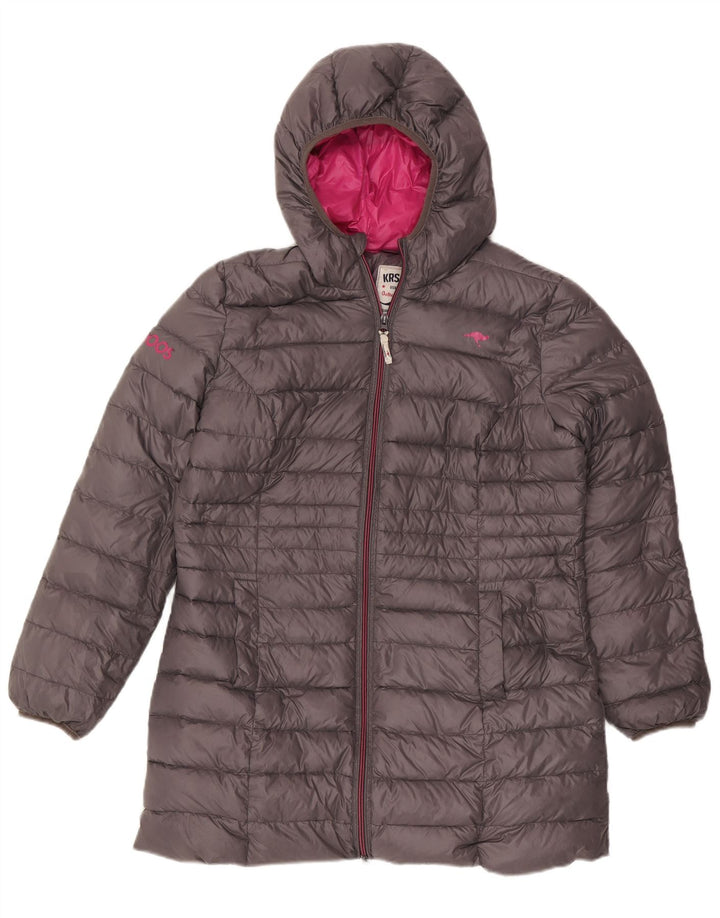 Женская стеганая куртка с капюшоном Kangaroos UK 18 XL Серый полиамид