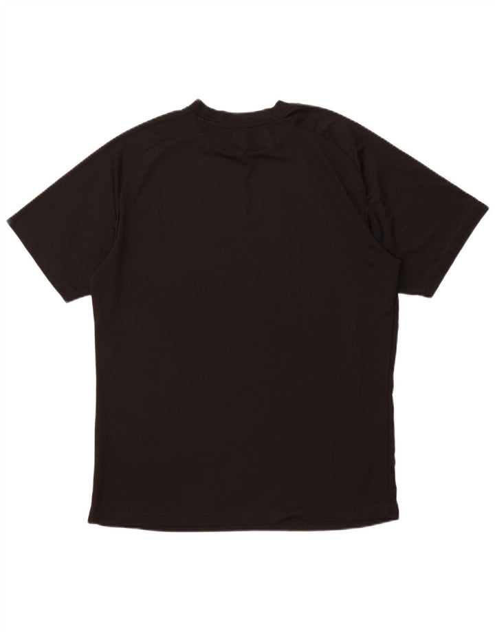 Мужская футболка с рисунком PUMA, большая черная спортивная футболка из полиэстера