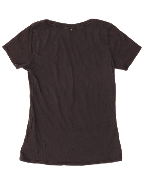 Женская футболка спортивного кроя с графическим рисунком NIKE UK 6 XS, черный хлопок