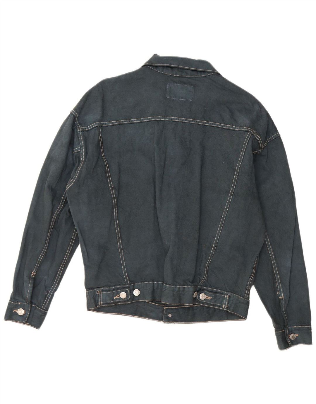 Мужская джинсовая куртка ZARA UK 38, средний темно-синий хлопок