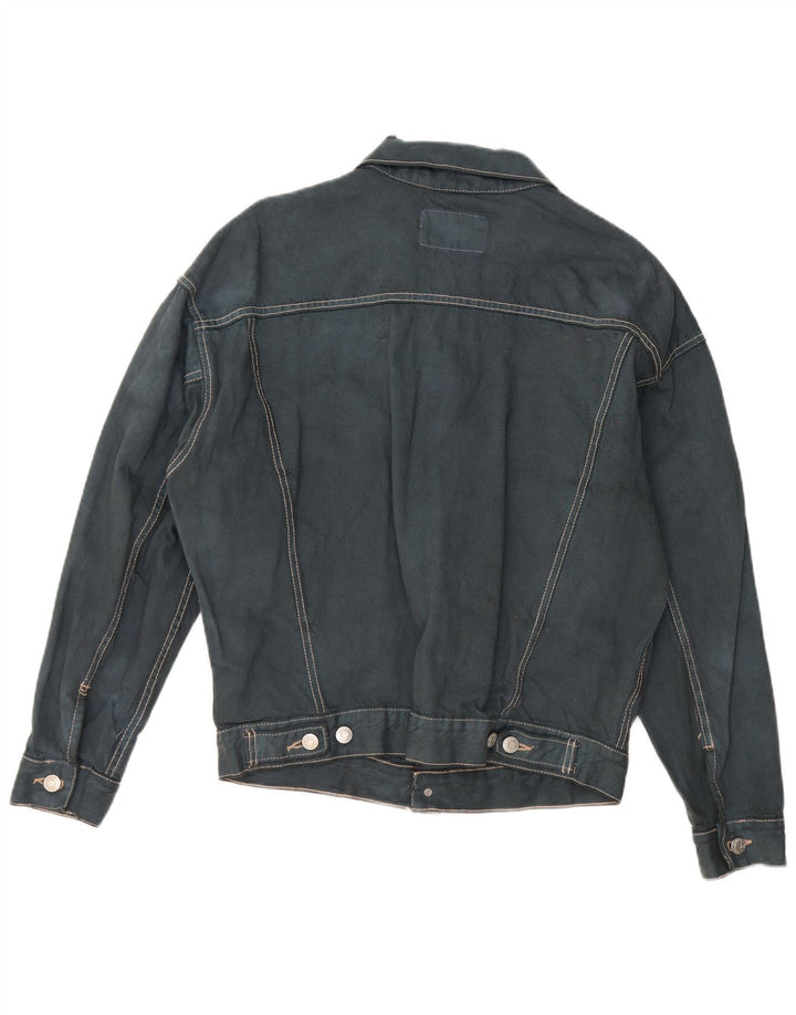 Мужская джинсовая куртка ZARA UK 38, средний темно-синий хлопок