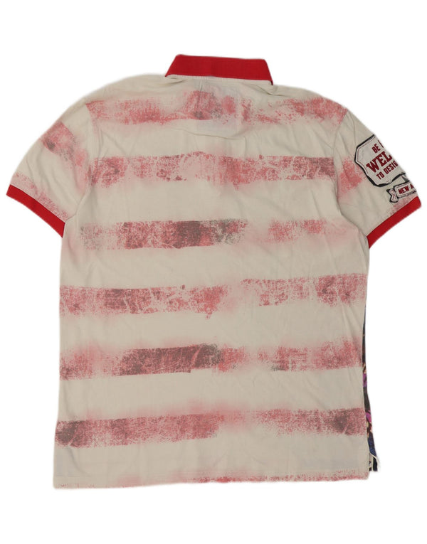 Мужская рубашка поло Desigual с рисунком 2XL, разноцветный хлопок с цветочным принтом