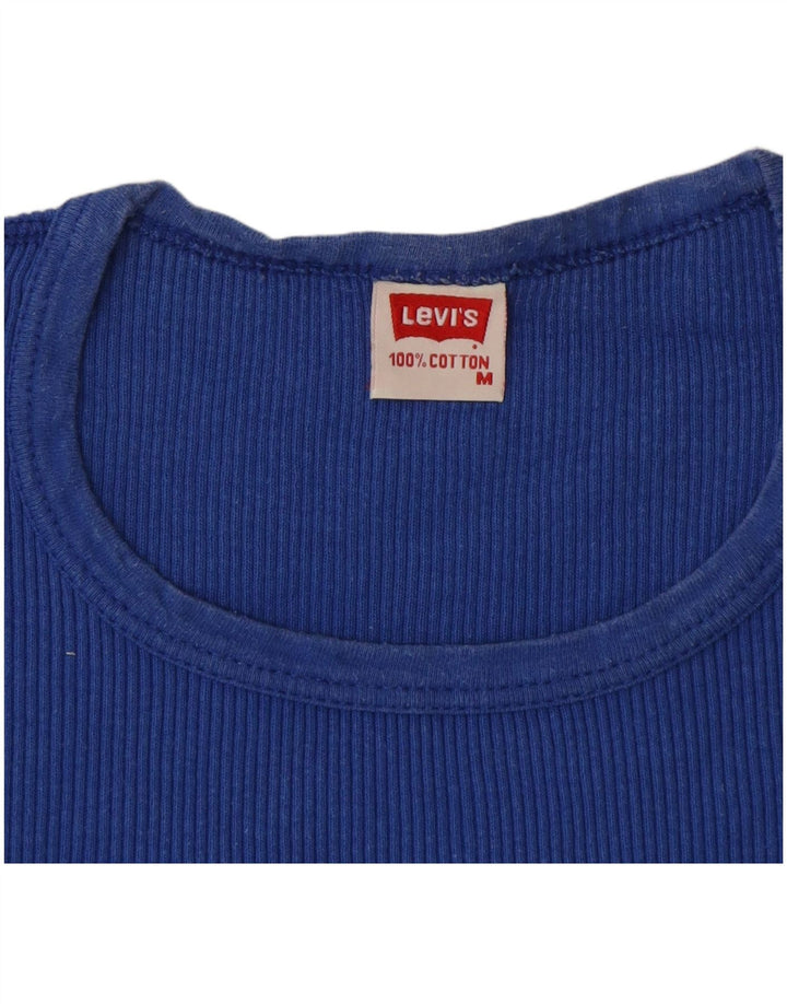 Женская футболка LEVI'S Top UK 12 Medium Blue Cotton