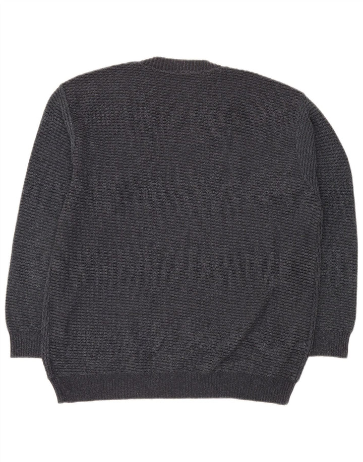 Мужской джемпер с V-образным вырезом VINTAGE IT 50 Medium Grey Geometric