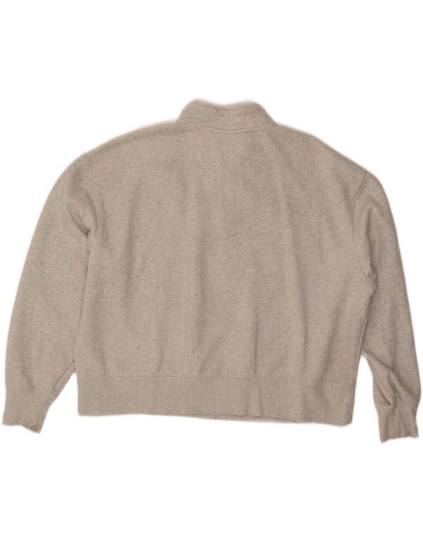 DICKIES Женский свободный свитер с воротником на молнии, джемпер, Великобритания, 18 XL, серый хлопок