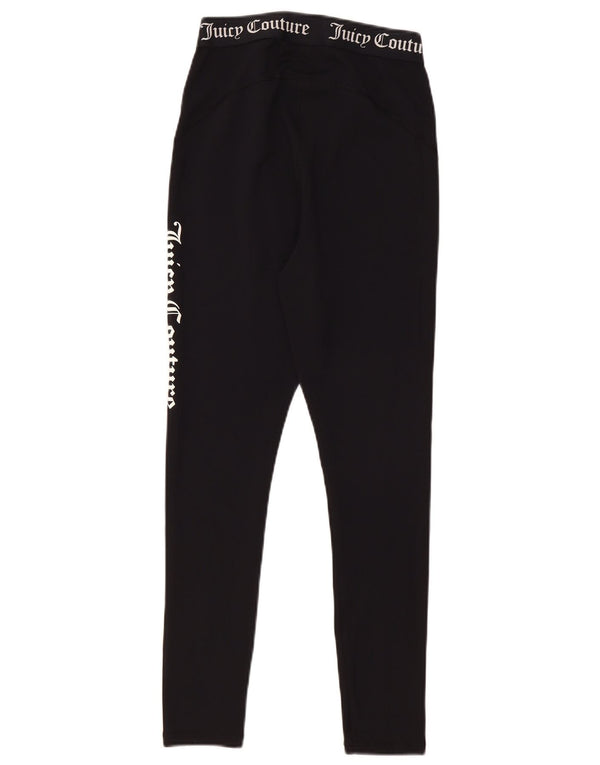 Женские леггинсы с рисунком Juicy Couture UK 12, средний черный полиэстер