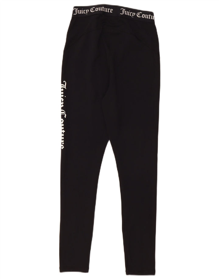 Женские леггинсы с рисунком Juicy Couture UK 12, средний черный полиэстер