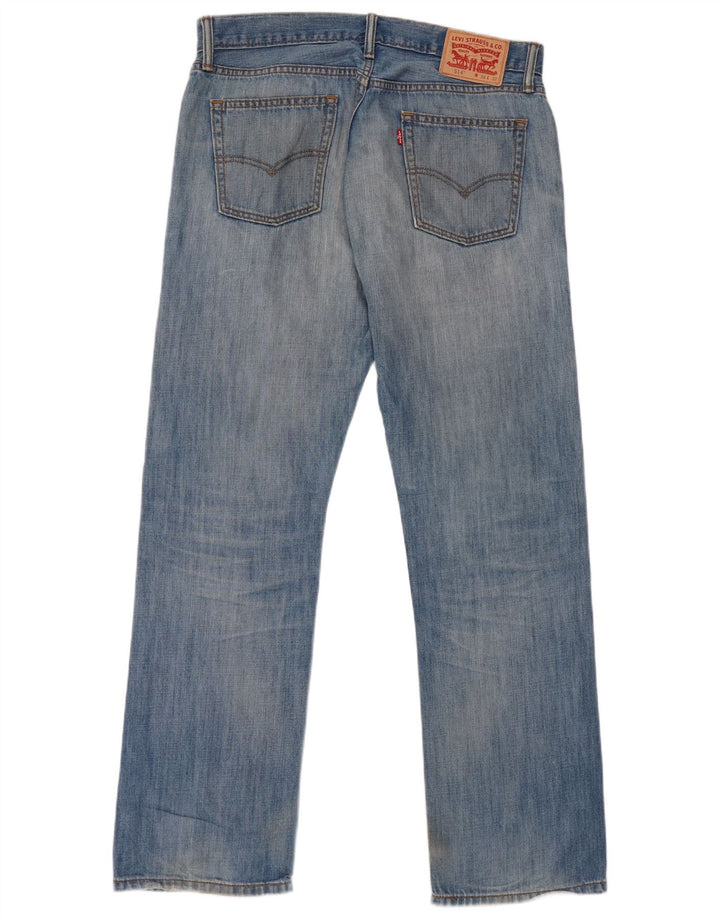 Мужские прямые джинсы LEVI'S 514 W34 L32 синие, хлопок