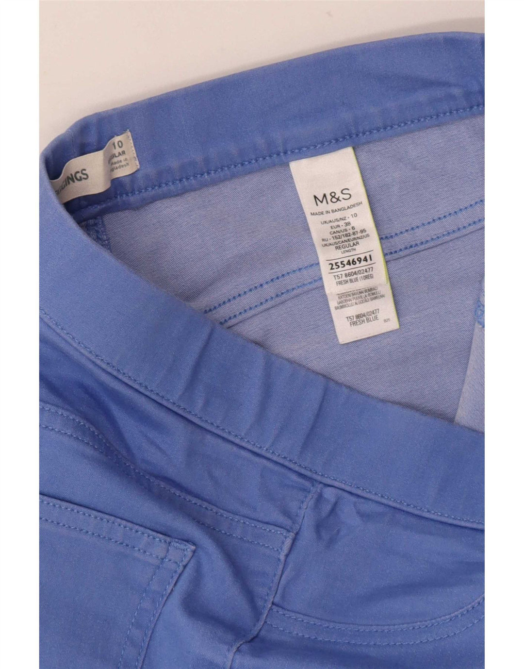 Женские джинсы джеггинсы Marks & Spencer UK 10, маленькие синие, хлопковые