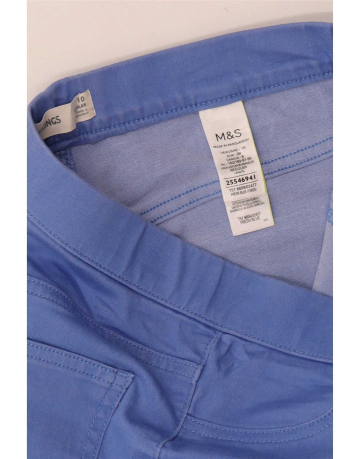Женские джинсы джеггинсы Marks & Spencer UK 10, маленькие синие, хлопковые
