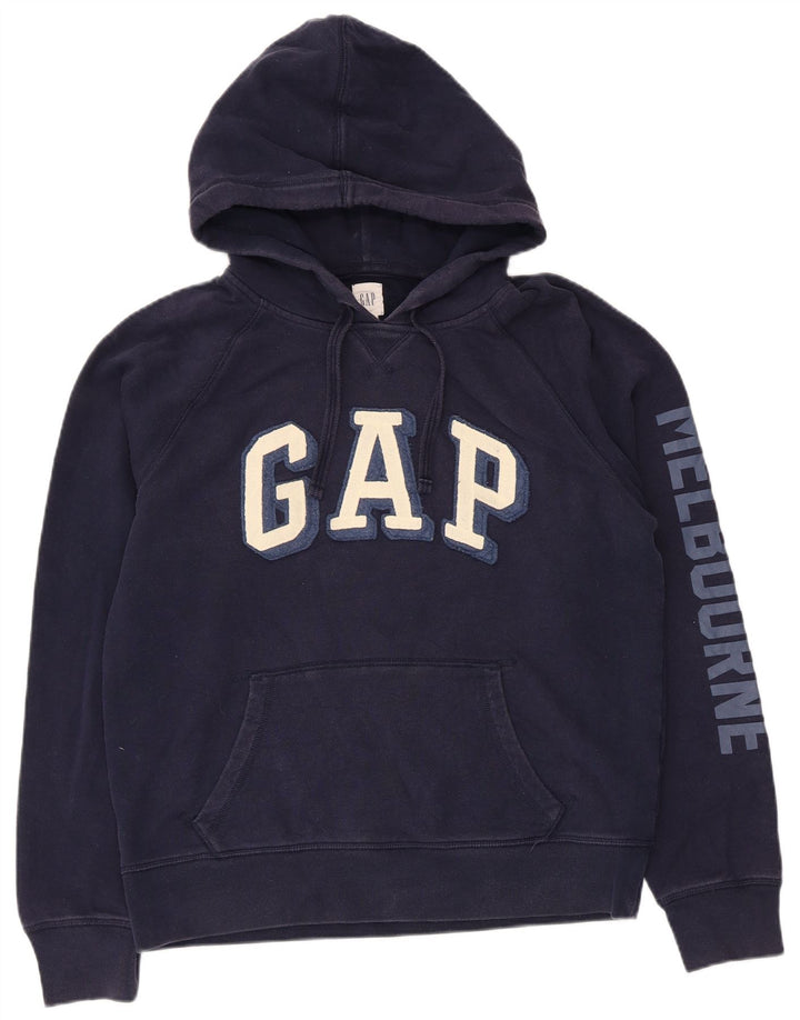 Мужской джемпер с капюшоном Gap с рисунком, средний, темно-синий, хлопковый