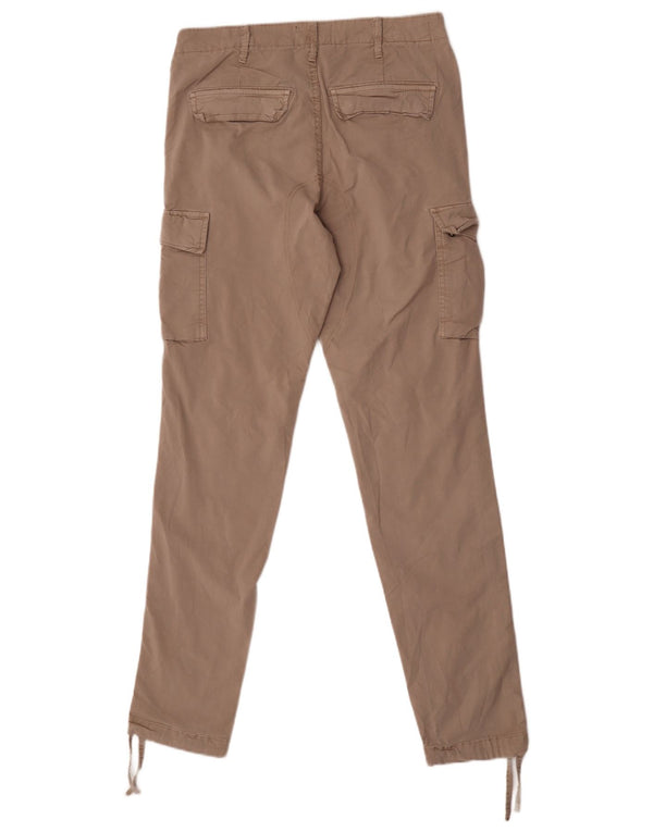 Мужские узкие брюки карго Jack & Jones W30 L34 бежевые, хлопок