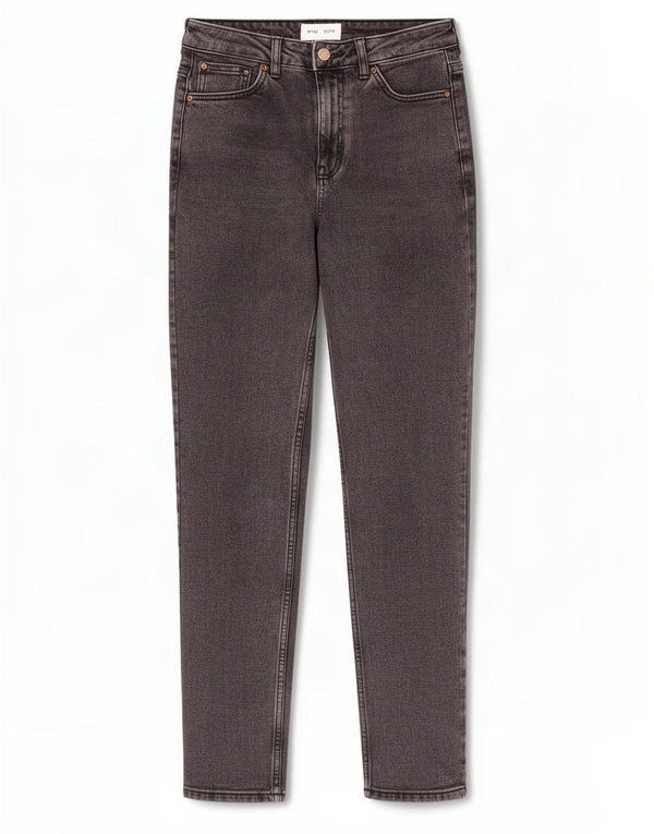Женские зауженные джинсы Topshop Mom W26 L29, серый хлопок