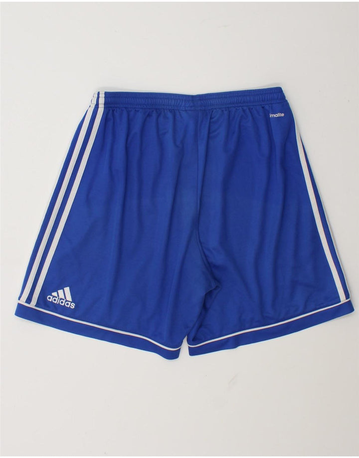 Мужские спортивные шорты Adidas Climalite, большие синие, полиэстер