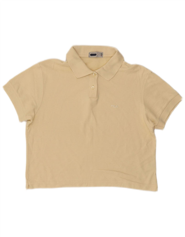 Женская укороченная рубашка-поло FILA IT 50 XL Желтая