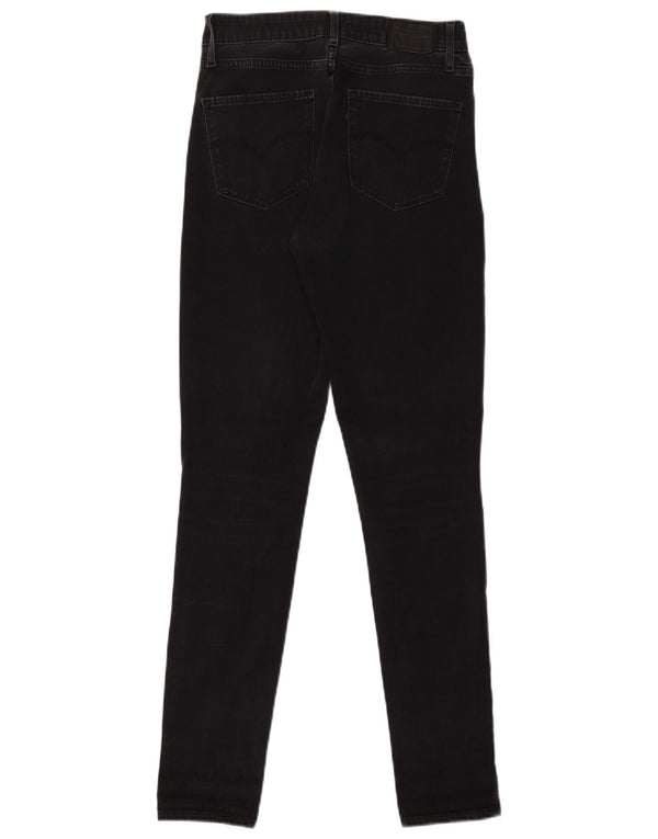 Женские джинсы скинни Levi's 721 с высокой посадкой W27 L30, черный хлопок