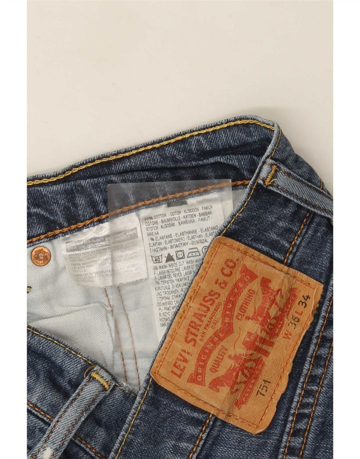 Мужские прямые джинсы Levi's 751 W36 L31 синие, хлопок