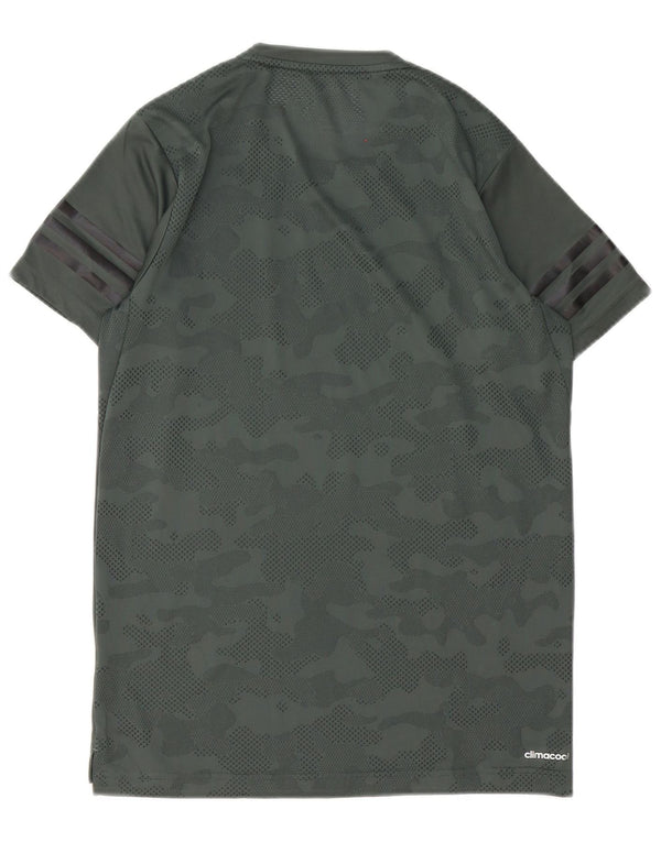 Мужская футболка Adidas Climacool Top XS, зеленый камуфляжный полиэстер