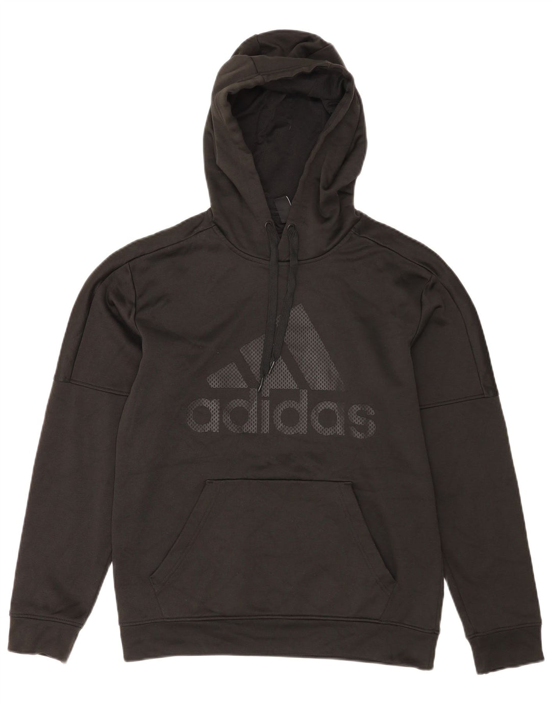 Мужской джемпер с капюшоном Adidas с рисунком, средний черный, полиэстер
