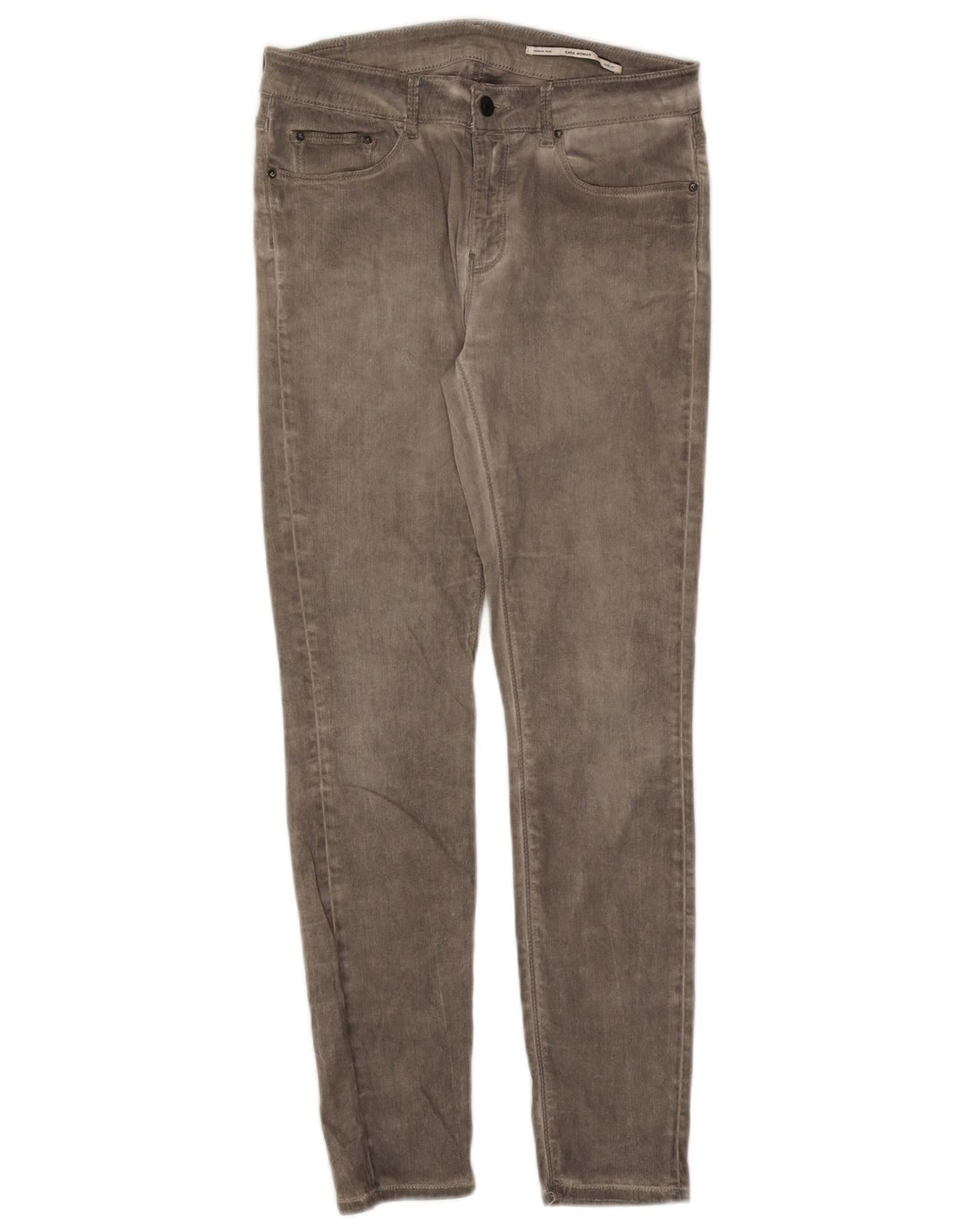 Женские узкие джинсы Zara EU 42, большие W32 L29, серые