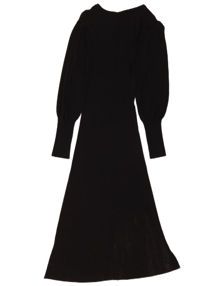 Женское платье-джемпер ZARA UK 6, маленькое черное из вискозы