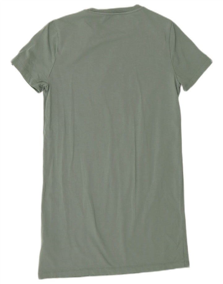 Платье-футболка с рисунком для девочек ADIDAS 13–14 лет, хлопок цвета хаки