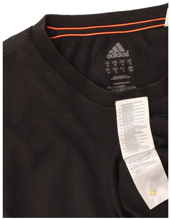 Adidas Мужская футболка с рисунком Топ среднего размера, черный хлопок