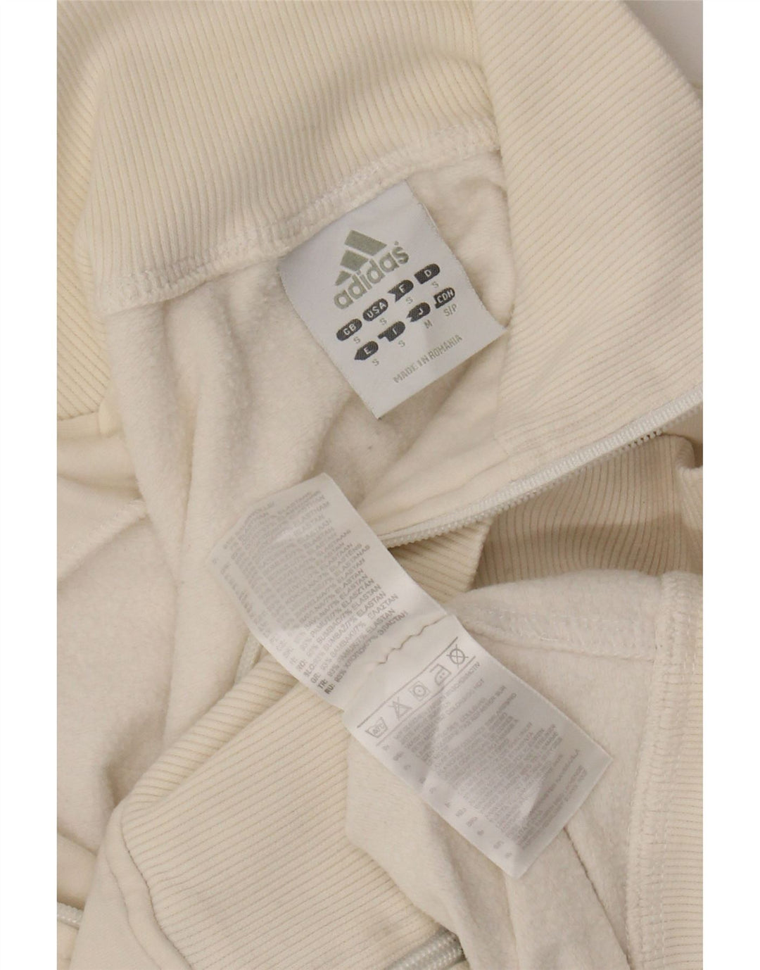 Женский укороченный спортивный костюм ADIDAS, верхняя куртка UK 10, маленький белый хлопок