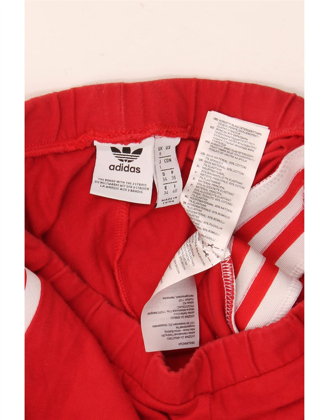 Женские леггинсы Adidas с рисунком UK 8, маленькие красные хлопковые