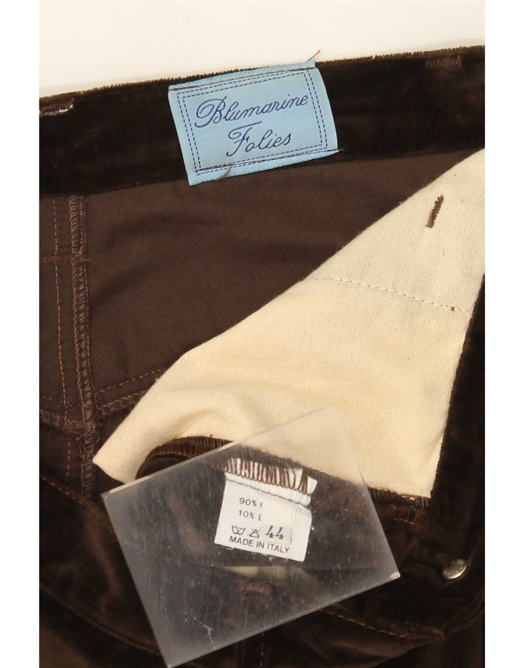 Женская юбка-карандаш Blumarine IT 44 Medium W28 Коричневый хлопок