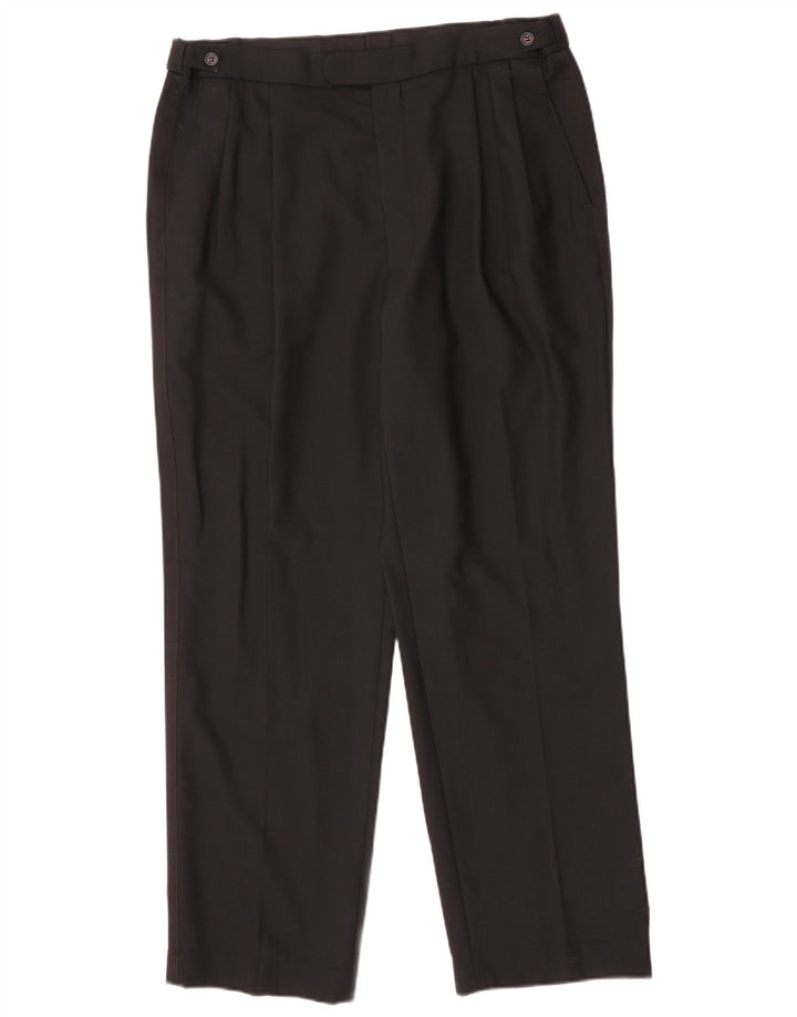 Мужские костюмные брюки Marks & Spencer W36 L31 черные шерстяные