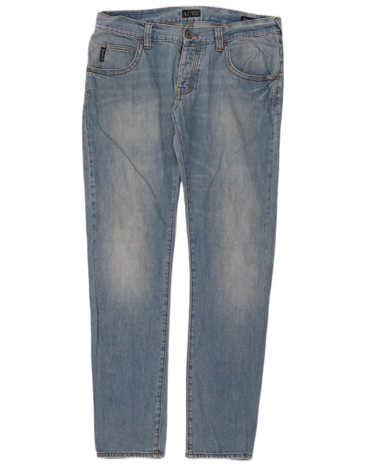 Женские узкие джинсы Armani W34 L33 Синие, хлопок