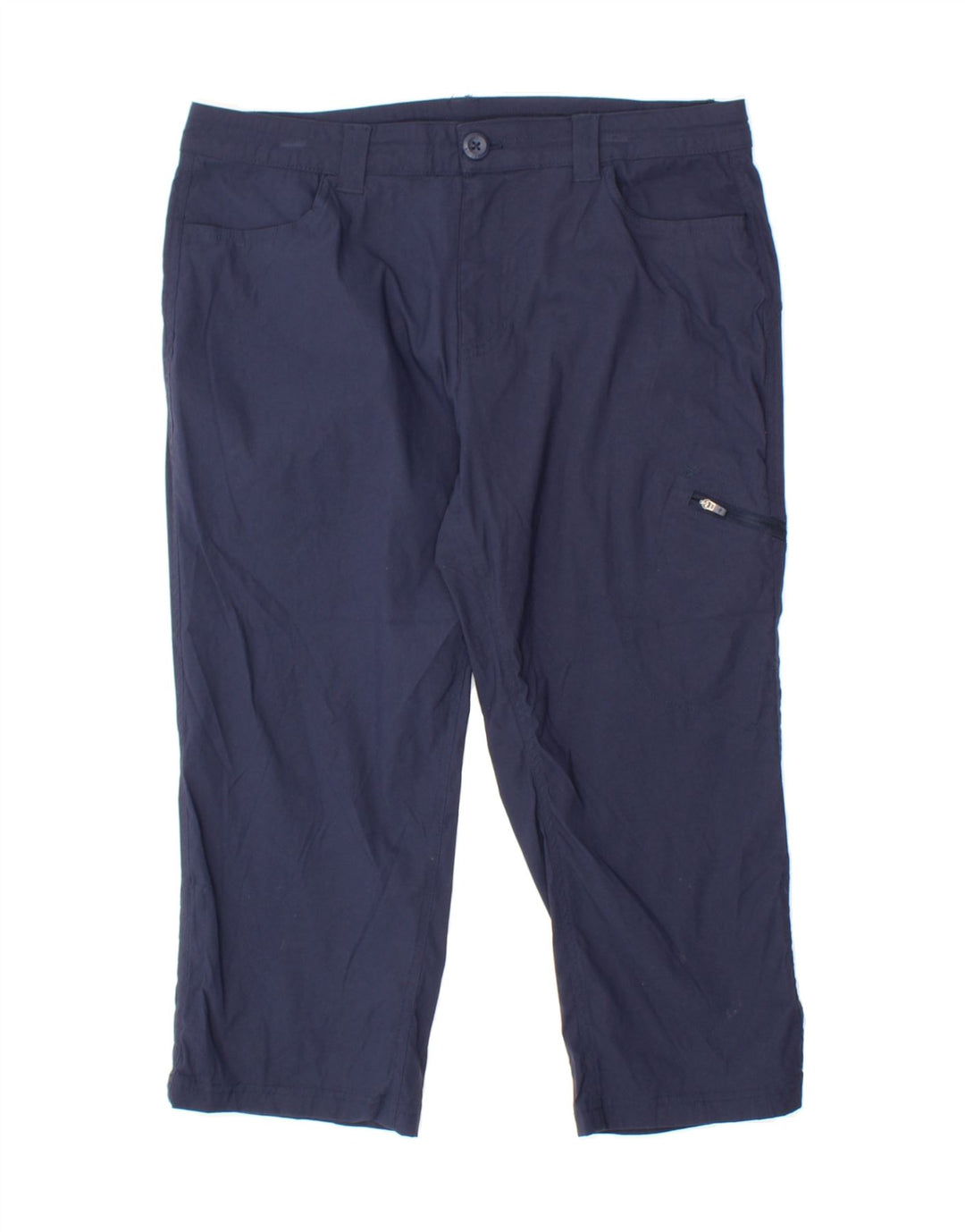 EDDIE BAUER Womens Capri Trousers US 12 Large W34 L20 Navy Blue Polyester Vintage Eddie Bauer and Second-Hand Eddie Bauer from Messina Hembry 
