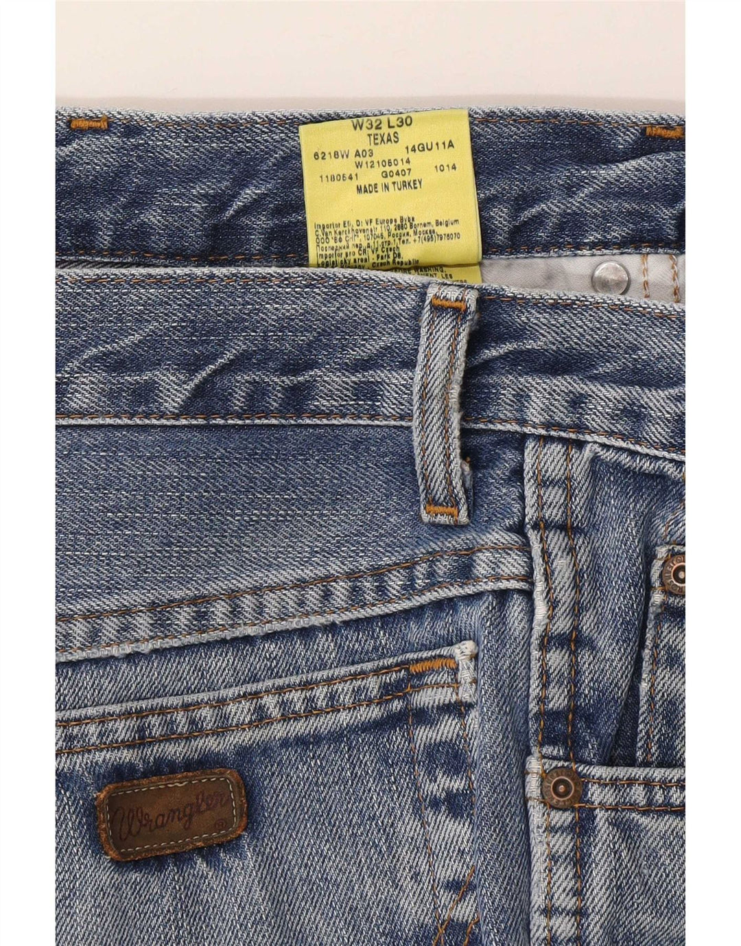 Мужские прямые джинсы Wrangler Texas W32 L27, синий хлопок