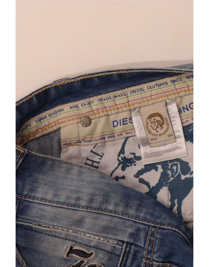 Мужские прямые джинсы Diesel W34 L32 синие